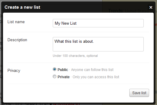 how to make a twitter list