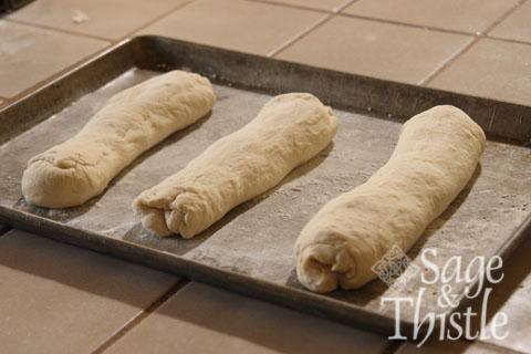 baguette loaves rising