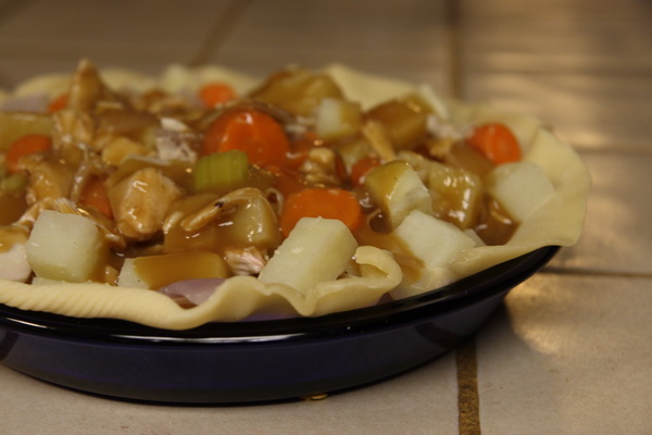 making turkey pot pie