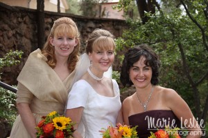 bride and bridesmaids