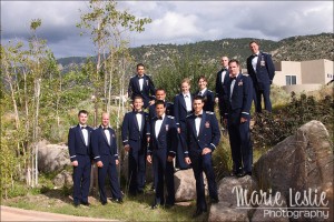 groomsmen in air force uniform