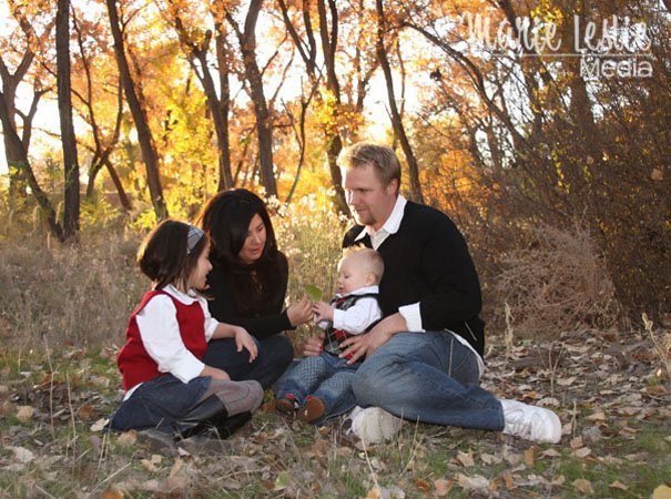 family portrait, fall portrait, family