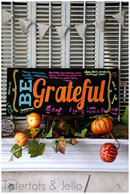 be grateful, fall decor sign
