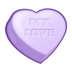 purple valentine heart