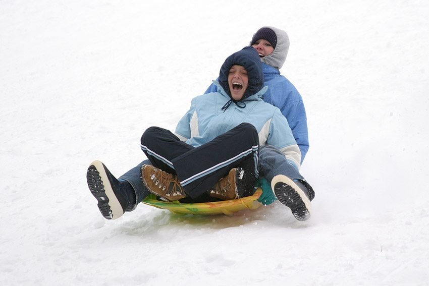 sledding fun