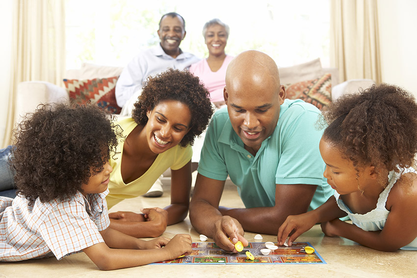 having a family game night