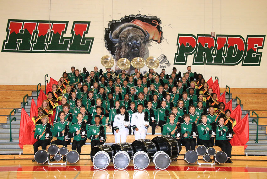 picture of a marching band--large group photography