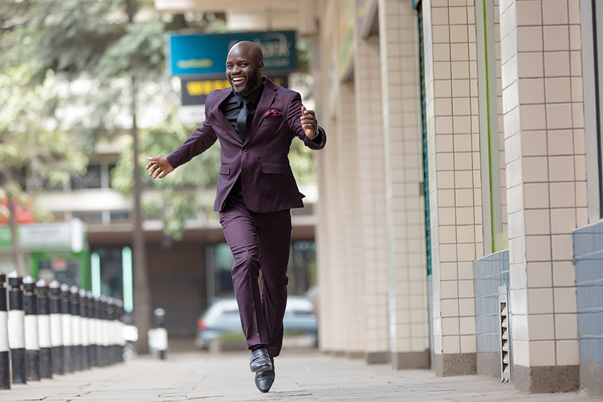 Confident man in suit celebrating things to leave behind this year