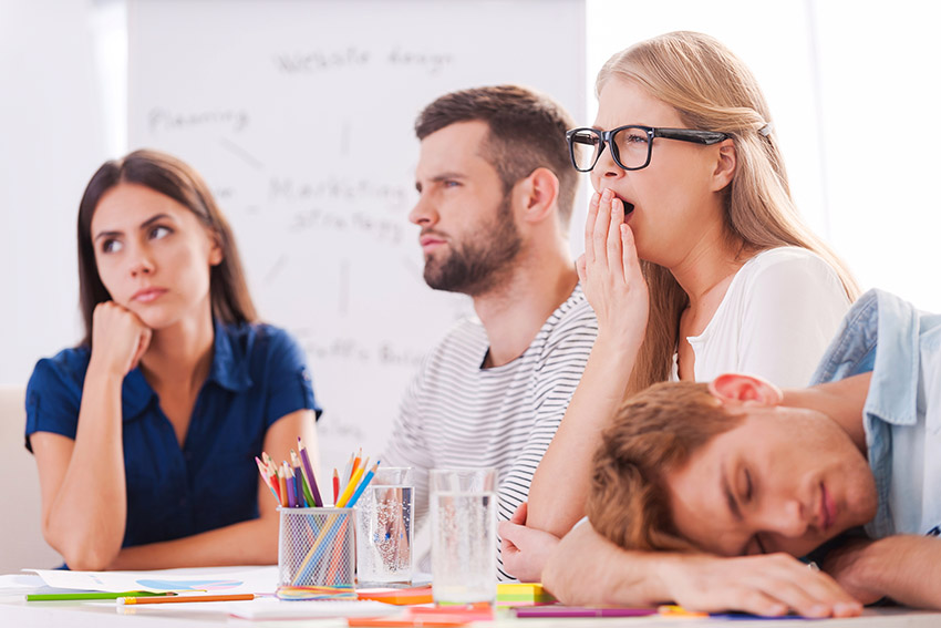 Audience members disengaged by speaker using too much jargon