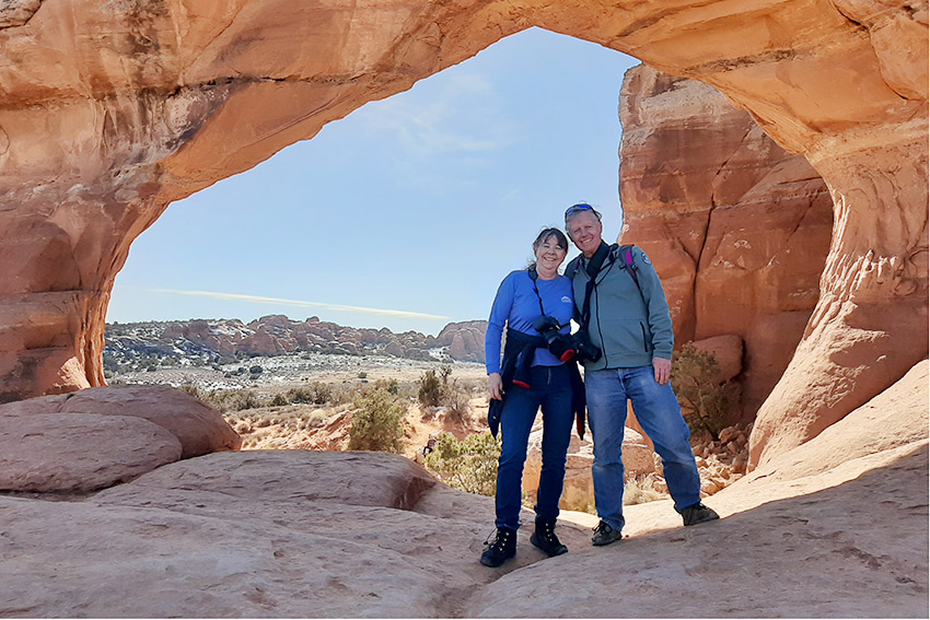 Chris and Marie at Arches National Park